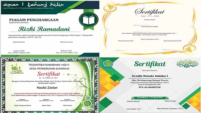 Contoh ijazah pondok pesantren